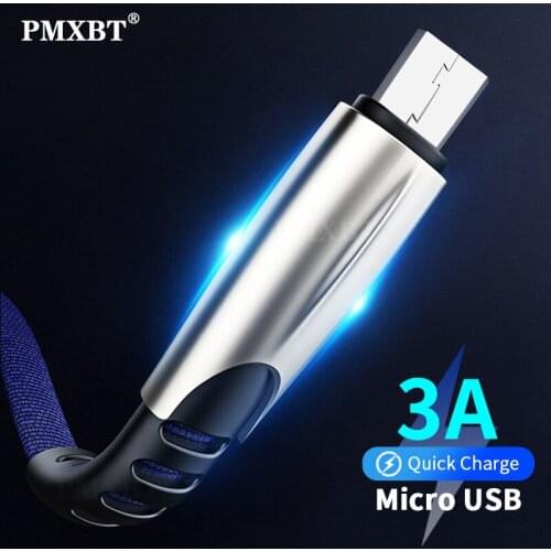 3A Micro USB Quick Charger Cable for Samsung Xiaomi Android USB Micro Fast Charging Sync Data 1m 2m 3m Mobile Phone Charger Cord