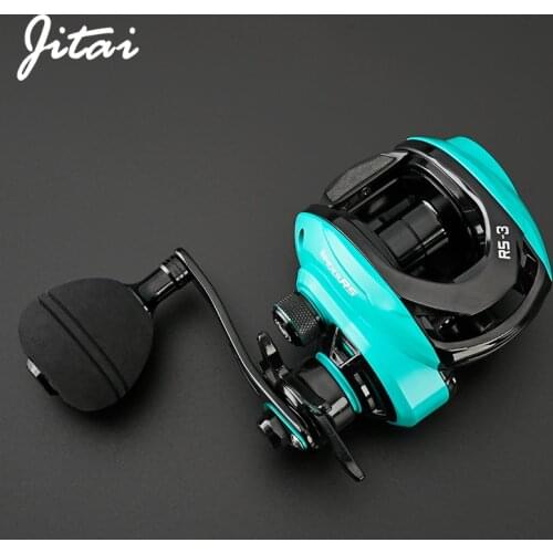 JITAI Baitcasting Reel 7.3:1 High Speed 19LB Max Drag with 2 Style Handle Fishing Reel 10+1BBs Big EVA Knob Seafishing