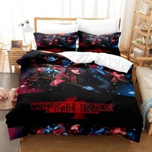 Stranger Things Bedding Set Single Twin Full Queen King Size Stranger Things Bed Set Childrens Kid Bedroom Duvetcover Sets 046