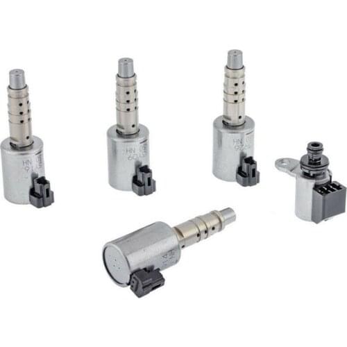 RE0F10D JF016E JF017E CVT8 Transmission Solenoid Valve Kit (5Pcs) Compatible for Nisssan for Infiniti