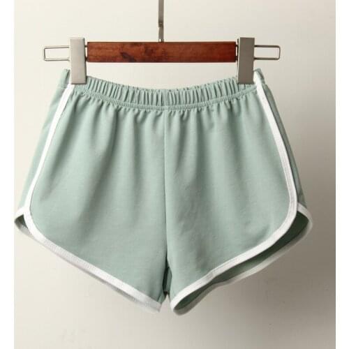 2021 Summer Ladies Sports Shorts New Candy Color Hollow Tight Shorts Casual Ladies Elastic Waist Sexy Beach Style For Women