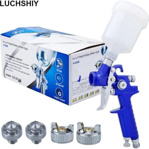 Electric Tools H-2000 HVLP Spray Guns Mini Airbrush For Modeling Paint Spray Guns 0.8/1.0mm Nozzle Airbrushes Car Painting Tools