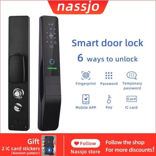 Nassjo Semiconductor Fingerprint Door Lock Smart Digital Lock Electronic Door Lock Password Security Smart Lock Fully Automatic