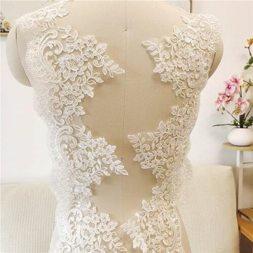 New Car Bone Curtain Lace Wedding Veil Tailing Embroidery Lace Handmade DIY Accessories Baby Clothing Materials