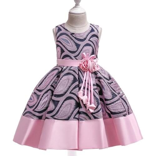 2020 New Kids Designer Girl Brands Boutique Dress Children Sleeveless Flower Party Gown Lace Embroidery Princess Tutu Dress