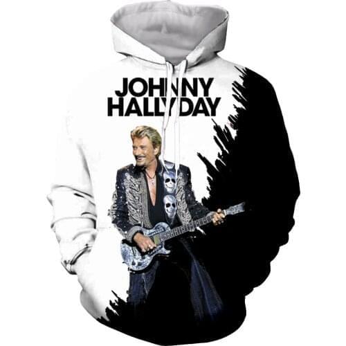 New Arrive Popular Johnny Hallyday France 3D Print Men Women Fashion T shirt/hoodies/sweatshirts/vest/ Tops Dropshipping