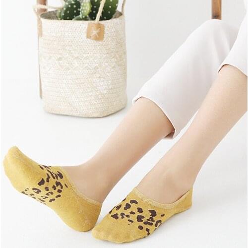New Slipper Socks 5 Pairs/lot Cotton 2021 For Women Sock Non-slip Silicone Color Felmen Short Invisible No Show Cotton
