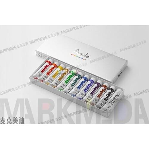 Kusakabe Aqyla Waterborne Alkyd Resin Pigment, 20ml Tubes, Pure Color Rendering, Can Be Painted on Canvas, Wood, Glass, Metal