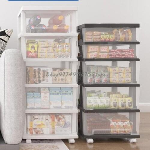 Simple Kitchen Floor Shelf Bedroom Multi-layer Finishing Rack Bathroom Storage Rack Dormitory Transparent Storage Cabinet