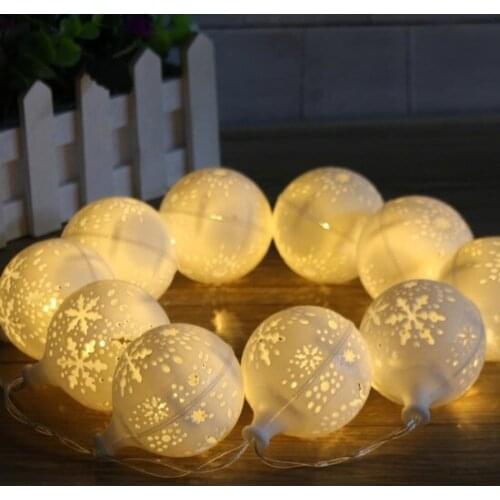 LED Snowball 10LU christmas Ornament Pendulum Light 200CM christmas decorations рождественские украшения
