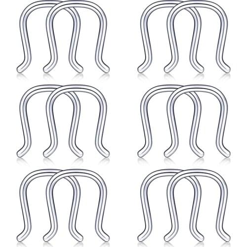 12pcs 18G 16G 14G 8mm 316L Surgical Steel U-Shaped Nose Ring Septum Hoop Piercing Jewelry Hanger Retainer