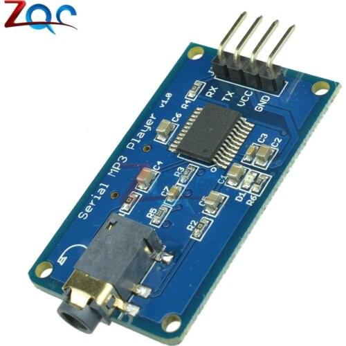 YX5300 UART TTL Serial Control MP3 Music Player Module Support MP3/WAV Micro SD/SDHC Card for Arduino/AVR/ARM/PIC 3.2 -5.2V DC