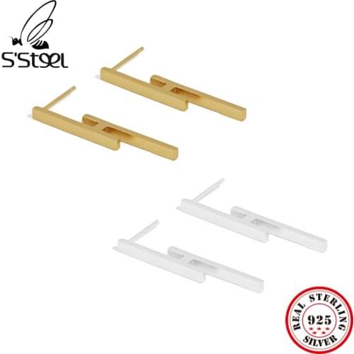 SSTEEL Letter H Shape Stud Earrings For Women Sterling Silver Earring Minimalist Gold Earings Designer Trendy Earing Jewellery