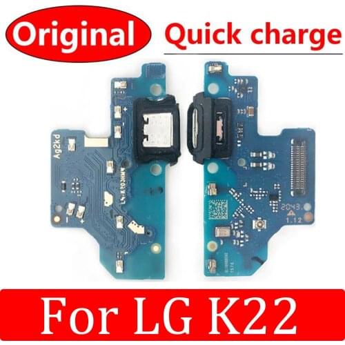 10Pcs/Lot,100% Original For LG K22 Dock Connector Micro USB Charger Charging Port Flex Cable Board With Microphone Replacement