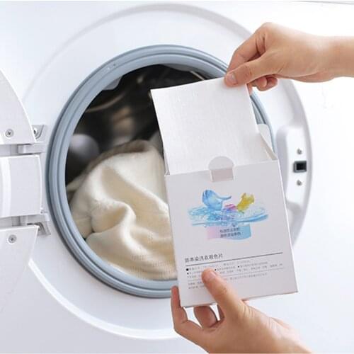 24pcs Laundry Anti-dye Color Film Sheet Anti-clothes Coloring Laundry Clothing Paper Absorbent Paper E7