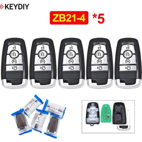 5Pcs/Lot KEYDIY 4 Button Universal KD Smart Key ZB21-4 Car Key Remote Replacement for KD-X2 Fit for More than 2000 Models
