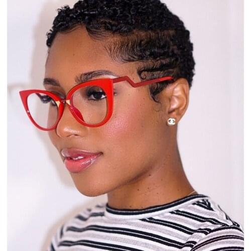 80026 TR90 Anti-blue Light Retro Cat Eye Glasses Frame Men and Women Optical Fashion Computer Eyeglasses