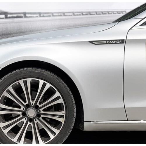 Car Styling 2pcs Side Wing Badge Emblem Fender Sport Car Sticker for NISSAN QASHQAI J10 J11 2018 2019 Accessories Car Styling