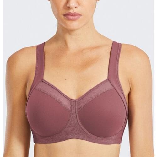 Womens High Impact Power-back Support Sports Bra Non-padded Underwire Female Work Out Exercise Running Bra 36 38 40 42 B C D DD