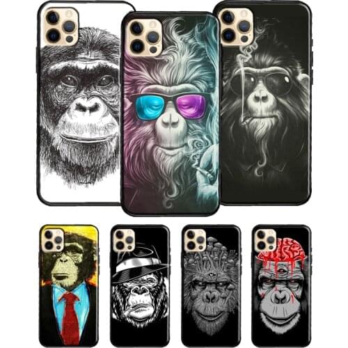 Amazing Monkey Chimpanzee Case For Apple iPhone 11 12 Pro Max mini 6S 7 8 Plus XR X XS MAX SE 2020 Back Cover Coque
