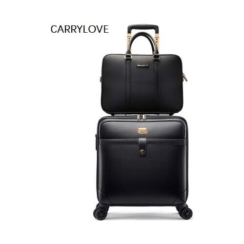 Private custom business trip travel16/18/20/22/24inch Pvc Handbag and Rolling Luggage Fashion, high quality Travel Suitcase