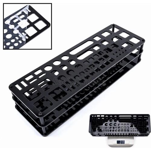 Black Screwdriver Holder Storage Tray Tools Organizers for Hex Cross Screw Driver RC Tools Kit 63 Hole Without Tools