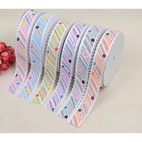 2.5cm*20Yard color point color strips fine webbing DIY bow accessories