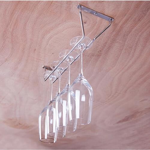 High quality useful 27/35/55cm Stainless Steel Wine Rack Glass Holder Hanging Bar Hanger Shelf
