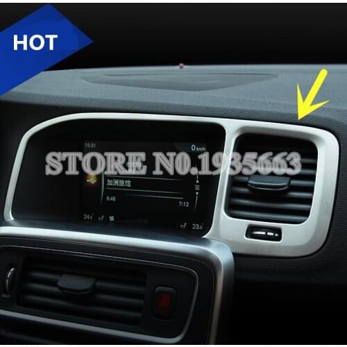 For VOLVO S60 Interior Console GPS Navigation Frame Trim Cover 2011-2017 1pcs Car Decor Car Accessories Interior