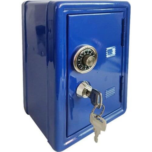 Household Insurance Box Mini Metal Safe Creative Piggy Bank Key Insurance Cabinet Desktop Decoration