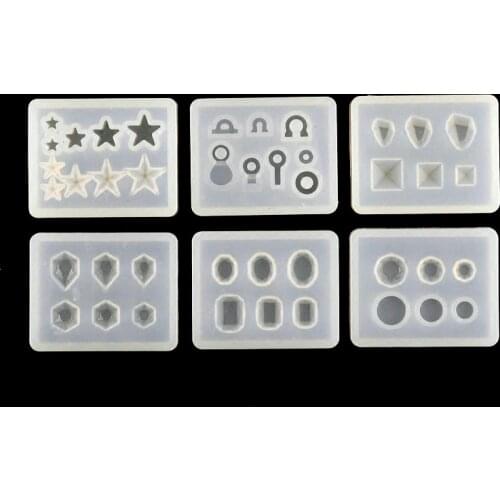 6 style geometry star little beads Silicone Mold earrings Resin Silicone Mould handmade DIY Jewelry Making epoxy resin molds