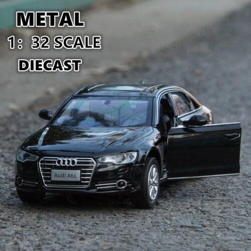 1:32 Diecast Scale toy Car audi Models 4 Openable Doors Metal Model Sound And Light Pull Back SUV Toys for kids