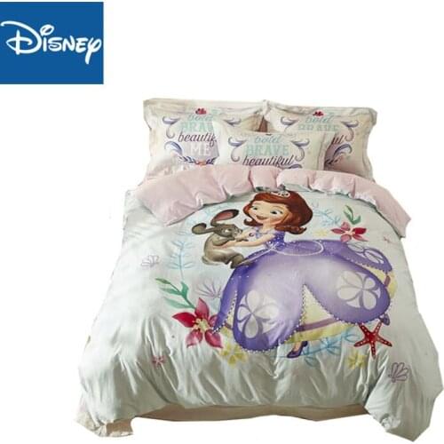 Sofia princess comforter bedding set twin size bedclothes full coverlet queen duvet cover for girl bedroom cotton 3d printing