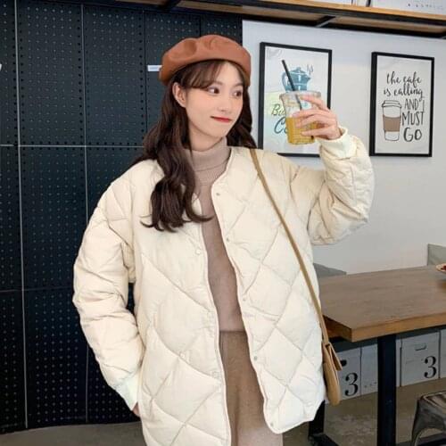Fashion Women Loose Casual Jackets Winter Thicken Warm Solid Outwear Female All-Match Simple Fresh Stylish Coat