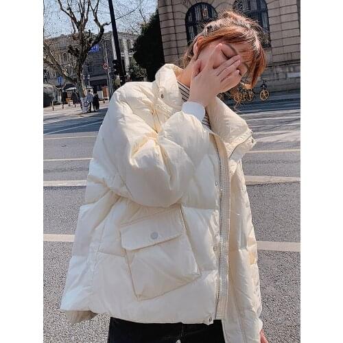 2021 Winter Jacket Women Ultra Light White Duck Down Jacket Women Loose Down Coat Female Warm Short Down Parkas Snow Outwear