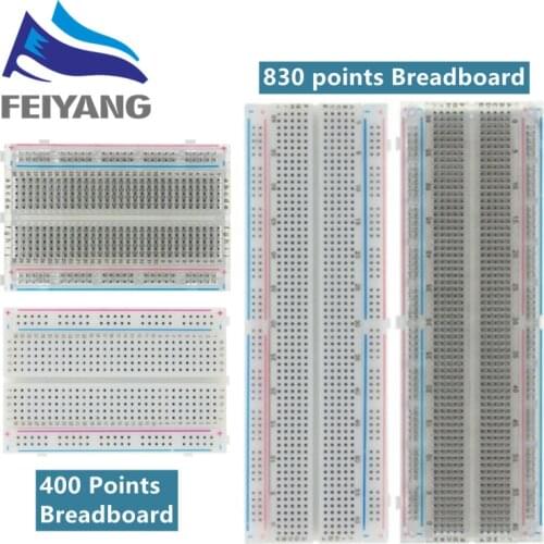 10pcs Breadboard 830 Point Solderless PCB Bread Board MB-102 MB102 Test Develop DIY White/Transparent with Packing