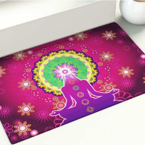 Meditation Rectangular Carpet Living Room Bedroom Bathroom Large Area Rugs Printed Anti Slip Floor Mat Decor Home