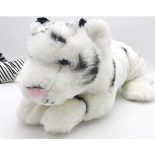 Cute White Tiger Soft Simulation Lifelike Stuffed Animal Plush Toy Doll Children Boy Girl Gift Christmas Gift