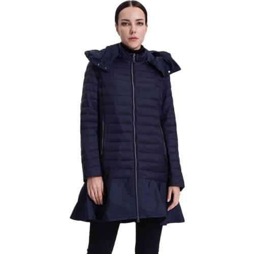 Fashion Women Cotton Jacket Windproof Parka Thin Long Coat Office Lady Parka Quilted Plus Size Smooth Quality Clothes 17-188