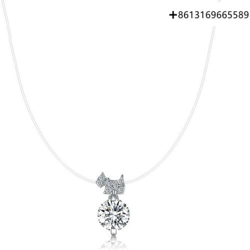 Fashion 925 necklace mermaid tears contracted pendant 925 silver jewelry women collarbone chain