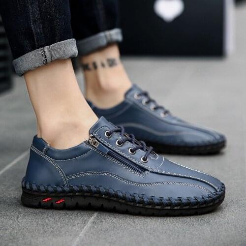 KEZZLY big size 38-50 male shoes casual fashion mens genuine leather leather moccasin brand designer italian men shoes