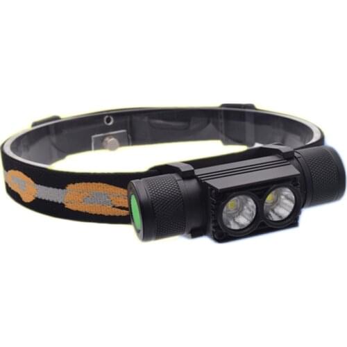 Jiguoor D25 1650LM 2 x XPL LED 6 Modes Powerful Waterproof Headlamp Rechargeable 18650 Led Head Flashlight Light For Outdoors