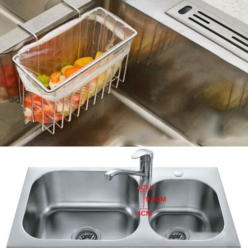 Stainless Steel Sink Hanging Storage Rack Holder Bathroom Kitchen Dishcloth Clip Shelf Drain Dry Towel Storage Organizer