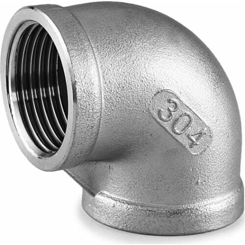 New 1/8" 1/4" 3/8" 1/2" 3/4" 1" 1-1/4" 1-1/2" BSP Elbow 90 Degree Angled Stainless Steel 304 Female Threaded Pipe Fitting