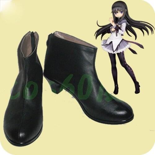 Puella Magi Madoka Magica Akemi Homura Anime Characters Shoe Cosplay Shoes Boots Party Costume Prop
