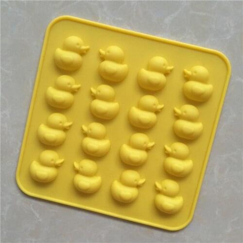 Silicone Mold for Handmade Soap, Cake, Jelly, Pudding, Chocolate, 16 Cavity Little yellow duck