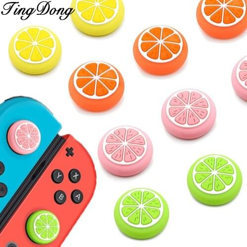 Fresh Fruit Thumb Stick Grip Cap Joystick Cover For Nintendo Switch NS Lite Joy-Con Controller Nintend Silicone Thumbstick Case