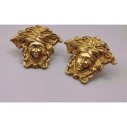 Drawer Knobs Pure Copper Portrait Drawer Cabinet Door Wardrobe Locker Handle Single Hole Furniture Knobs Handles Accessories