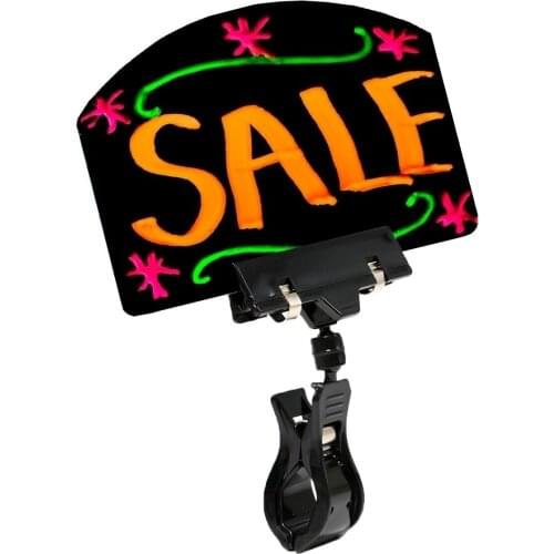 Clip-on Price 4-1/8" Tag Chalkboard Card Wet Erase with 4-inch Turnable Clip