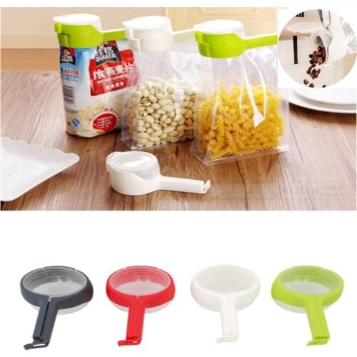 New Seal Pour Food Storage Bag Clip Snack Sealing Clip Keeping Fresh Sealer Clamp Plastic Helper Food Saver Travel Kitchen Tools